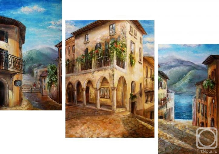 Pevzner Natalia. Italian Midday (triptych)