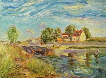 Sysley. Canal Lua in St-Mamm (free copy) (Peasant Houses). Pevzner Natalia