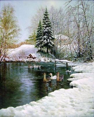 Winter pond. Kulagin Oleg