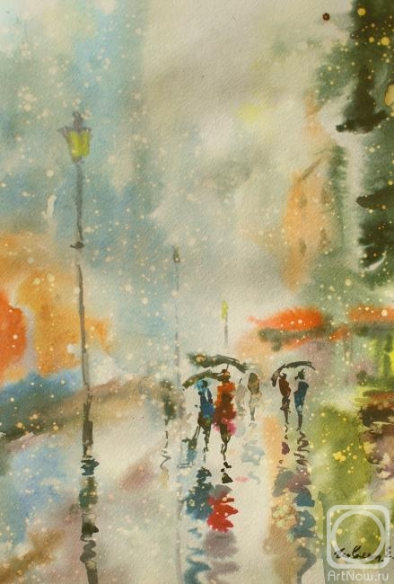 Весенний дождь» картина Гавлина Евгения (бумага, акварель) — купить на  ArtNow.ru