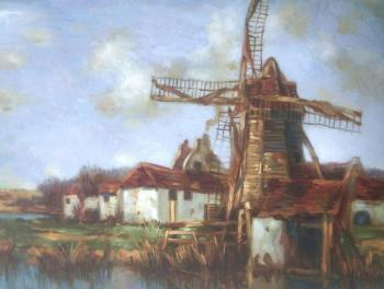 Landscape with a mill. Bebihov Dmitry