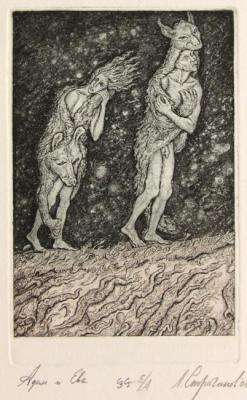 Adam and Eve. Expulsion from Paradise (   ). Stroganov Leonid