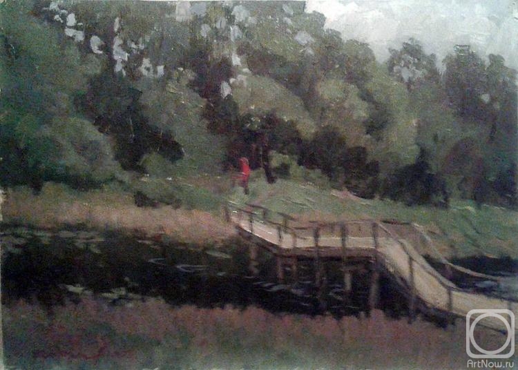 Fedorenkov Yury. Sketch. Little bridge. 70 years