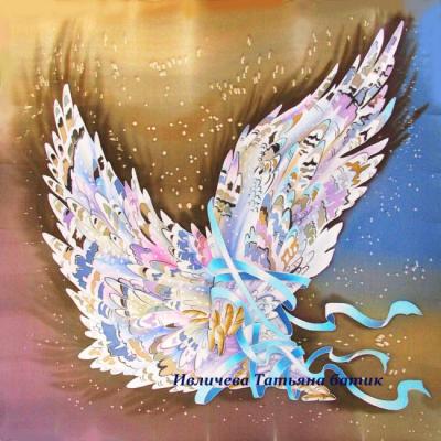 Batik scarf "Wings for you". Ivlicheva Tatiana