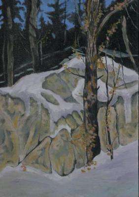 The snow on the rocks. Klenov Andrei