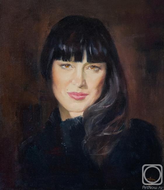 Dulenkova Natalia. Lady in black fur coat