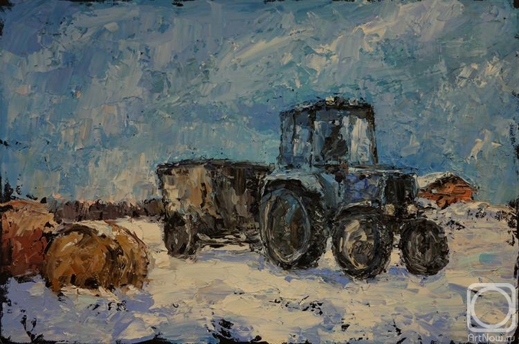 Averchenkov Oleg. Winter on a dairy farm (etude)