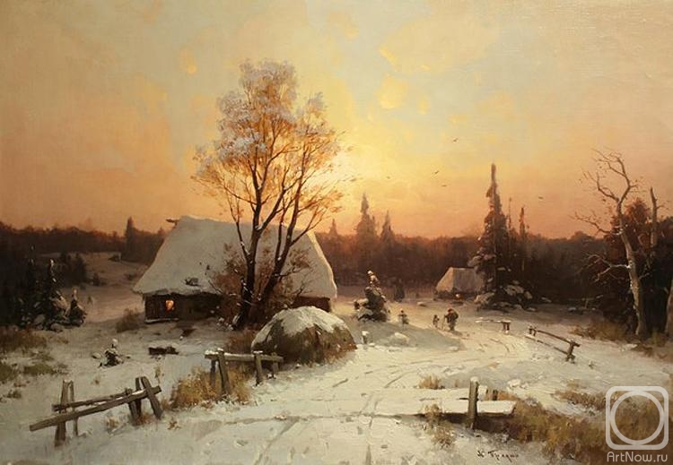 Pryadko Yuriy. On a frosty evening. Road