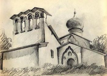 Pskov, sketch. Gerasimov Vladimir