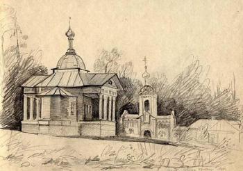 Optina Pustyn, sketches 10 (). Gerasimov Vladimir