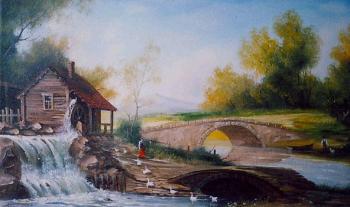 Romantic Landscape (Mill) 1. Gerasimov Vladimir