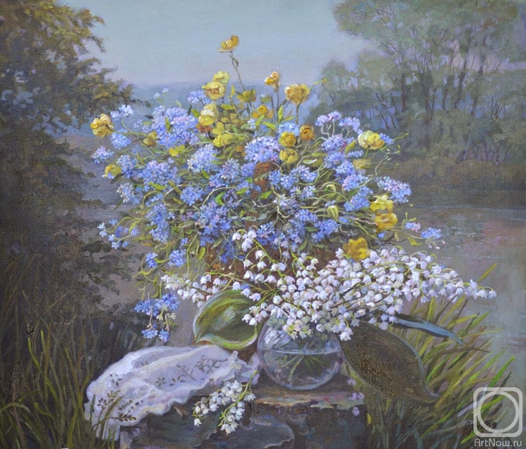 Panov Eduard. Forget-me-nots with lilies of the valley