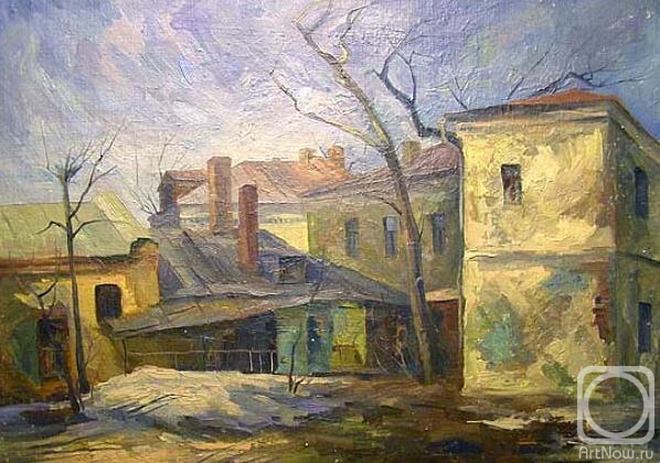 Gerasimov Vladimir. Moscow, in a wood yard alley