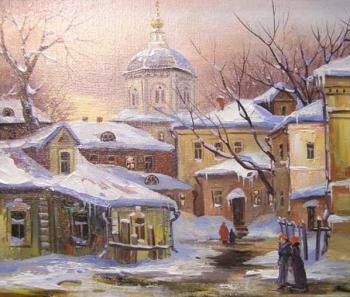 Moscow, in Podkopayevsky Lane winter. Gerasimov Vladimir