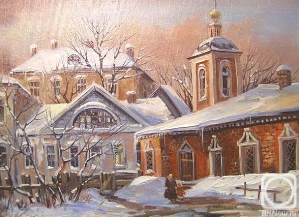 Gerasimov Vladimir. Moscow, winter in Hokhlovsky Lane... 2