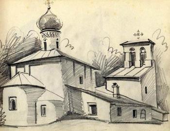 Pskov, sketch 1. Gerasimov Vladimir