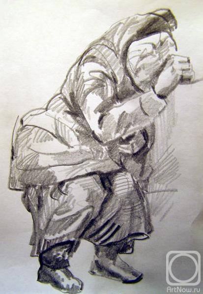 Gerasimov Vladimir. Five minutes sketch in the subway