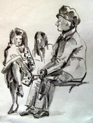 Five minutes sketch in the subway 7
