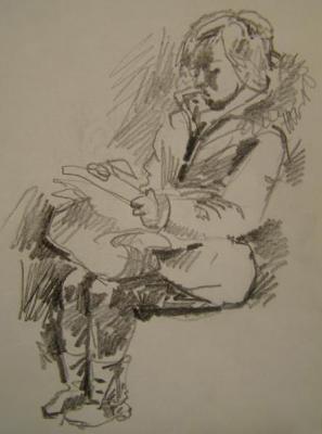 Five minutes sketch in the subway 26