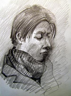 Five minutes sketch in the subway 32