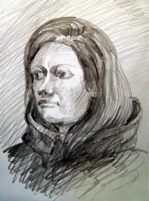 Five minutes sketch in the subway 39