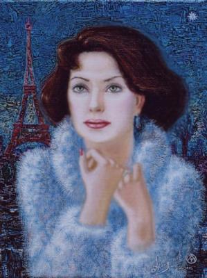 French film star. Portrait of Anna Pahomova. Akindinov Alexey