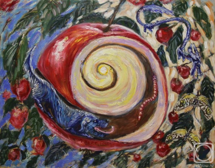 Rakhmatulin Roman. Blue dog moves toward the sun