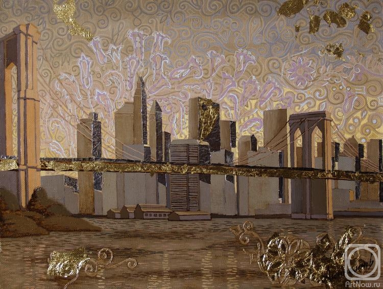 Akindinov Alexey. The sky over Manhattan (from the kvadriptikh) "my New York"