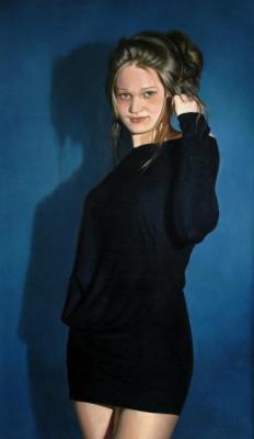 Girl in black dress. Korotych Anatoliy