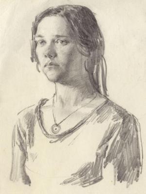 Julia (Graphite Drawing). Kharchenko Victoria
