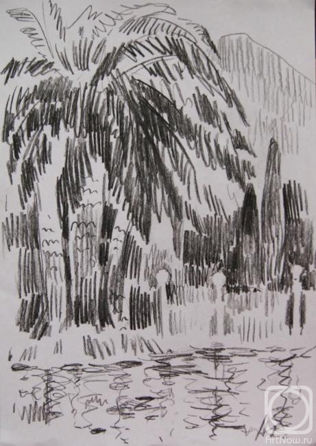 Khvastunova Alla. Palm trees on the coast