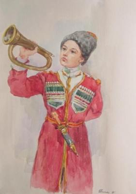 Kuban young trumpeter