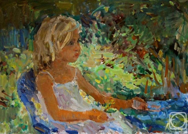 Khvastunova Alla. Portrait of Sasha in the garden