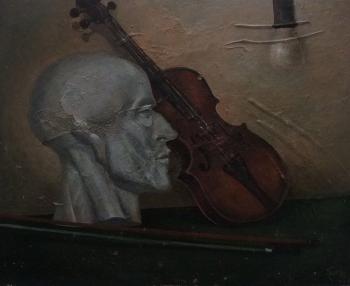 Head and the violin. Karpov Evgeniy