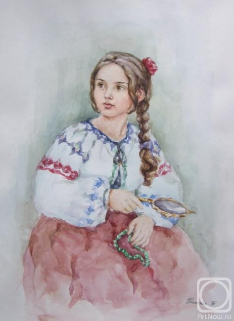 Young art forum. Стилизованный портрет маленькой девочки.