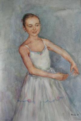 Young ballerina dancing