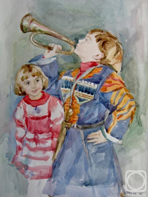 Shplatova Tatyana. Trumpeter at the party