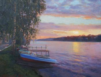 Ples. Sunset on the Volga. Plotnikov Alexander