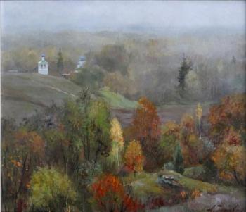 A foggy morning. Izborsko - Malskaya Valley (Malskyy Monastery). Galimov Azat