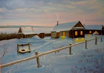 Evening in the village (Trail On The Snow). Stroynov Vitaly