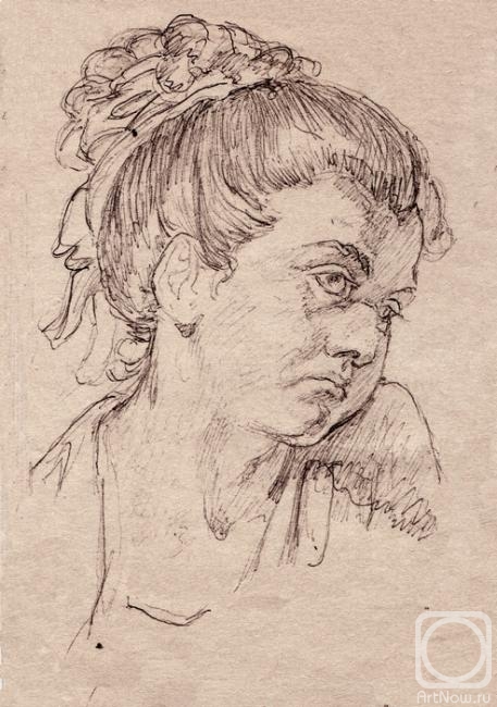 Tafel Zinovy. Drawing female head