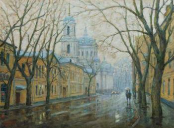 A rainy evening (Alexander Solzhenitsyn Street). Razzhivin Igor