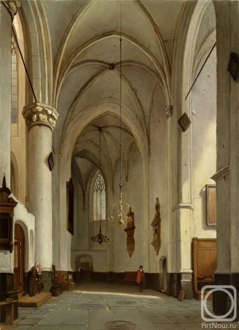 Elokhin Pavel. A sunlit church interior, St. Bavo Haarlem